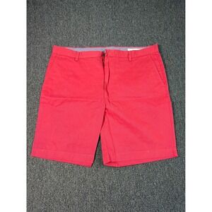 Amazon Essentials Mens Classic-Fit Chino‎ Shorts Washed Red Size 38 Flat Front